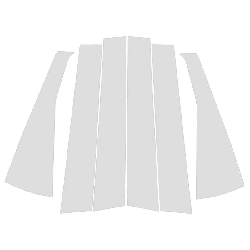 

6 шт. серебристых накладок на стойки двери автомобиля, накладки на окна, наклейки на стойки BC, подходят для Mercedes Benz A Class W169 5-дверный хэтчбек 2005-2012