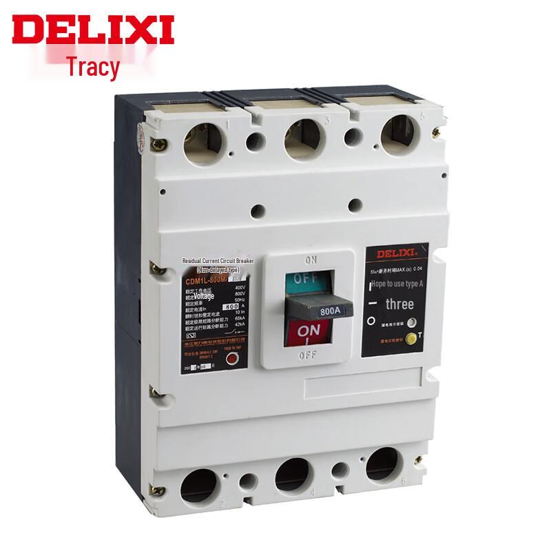 DELIXI Electric 3-Phase Molded Case Leakage Circuit Breaker