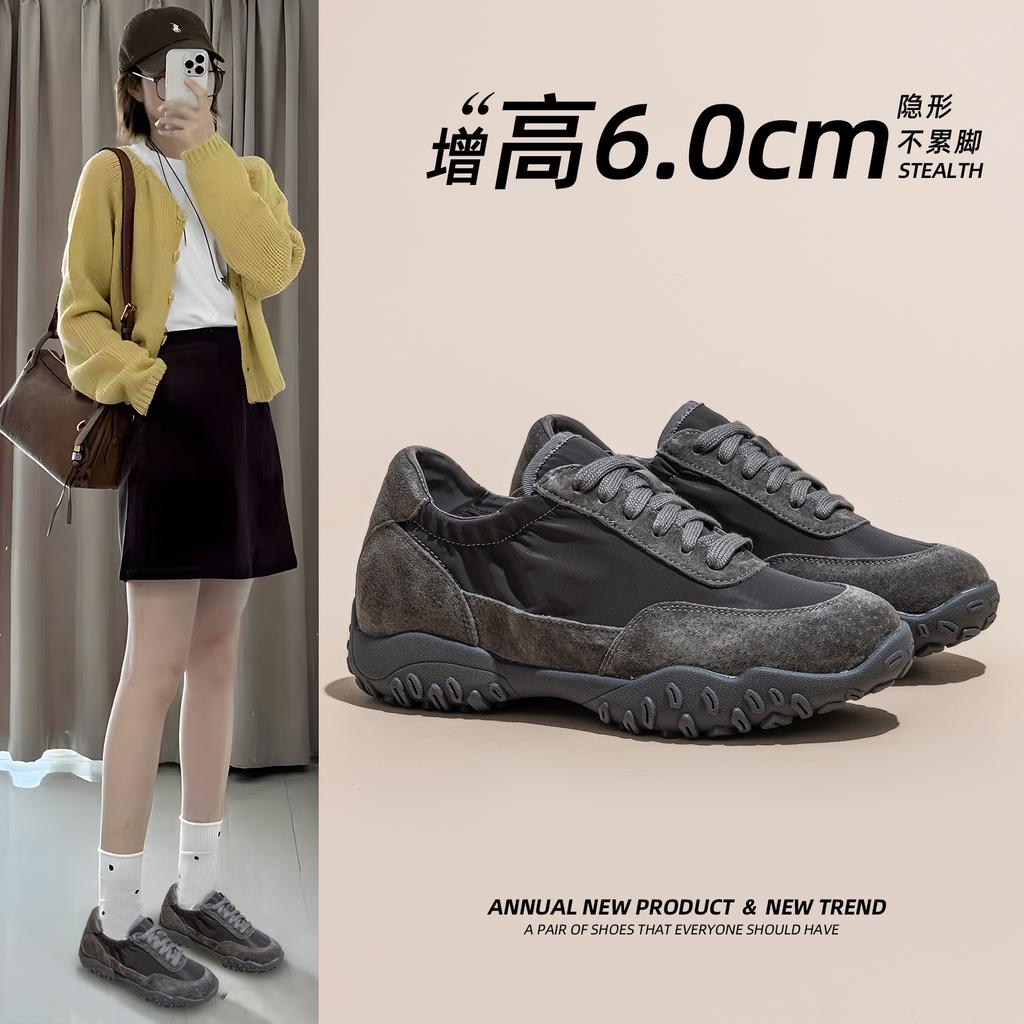 Dexun shoes mesh women's new spring lightweight and versatile leather sports and leisure board shoes