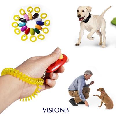 Visionb Bärbar Hundknapp Clicker Sound Trainer Husdjursträningsverktyg Armbandstillbehör