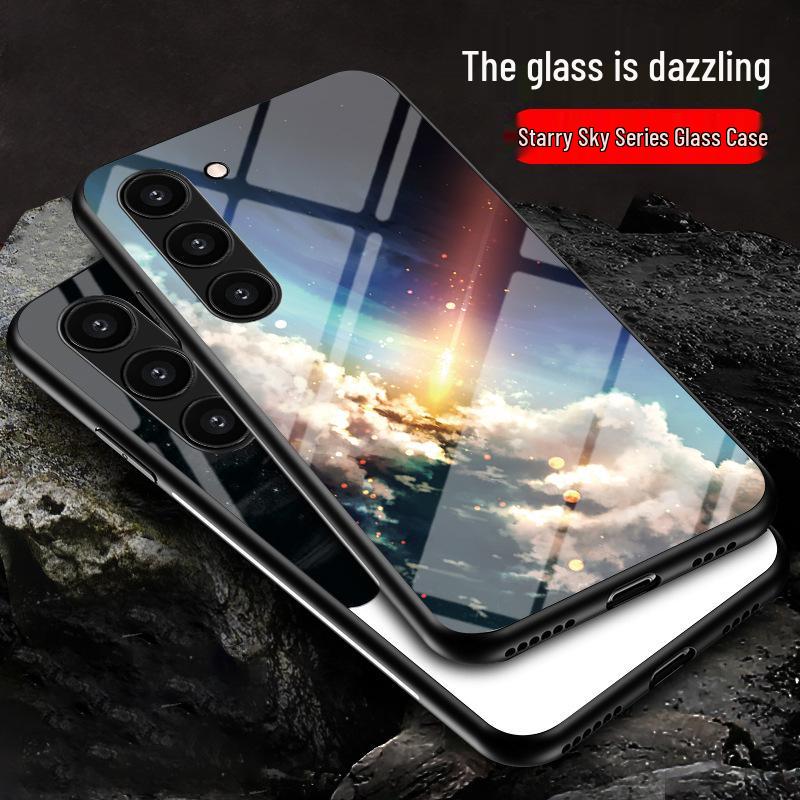 Samsung S26 Ultra Sternenhimmel Anti-Drop Glas Weiche Kante Hülle A57 A37 A25 FE Schutzhülle