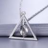 Rotatable Harry Potter Luna Deathly Hallows Triangle Alloy Necklace