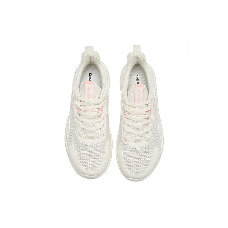 361 Fashion Slip Resistant, Abrasion Resistant, Lightweight Low top Running Shoes Women's White Pink 682112206-4