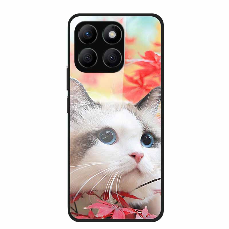 Glass Hard Back Cover For Honor X8C X8B X8 4G 5G Honor 400 Smart Phone Case Soft TPU Bumper Tempered Glass Case Coque Funda Capa