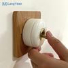 LangYeao Vintage Keramik Kipplichtschalter EU-Standard, 1-fach 1/2-Wege 10A mit Holzsockel Retro-Wandplatte