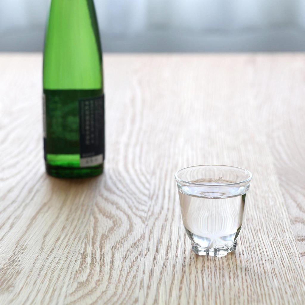 Aderia (ADERIA) Sake Cups, Mini Glasses with Pentagonal Base, Small, 40ml, Set of 12, Made In Japan, 351