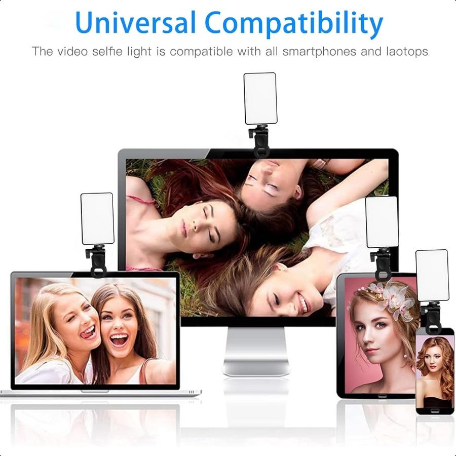 

120 светодиодов Портативный свет для селфи для iPhone 3000 мАч Перезаряжаемый портативный свет для фотографии с передним задним зажимом для телефона для Zoo United States