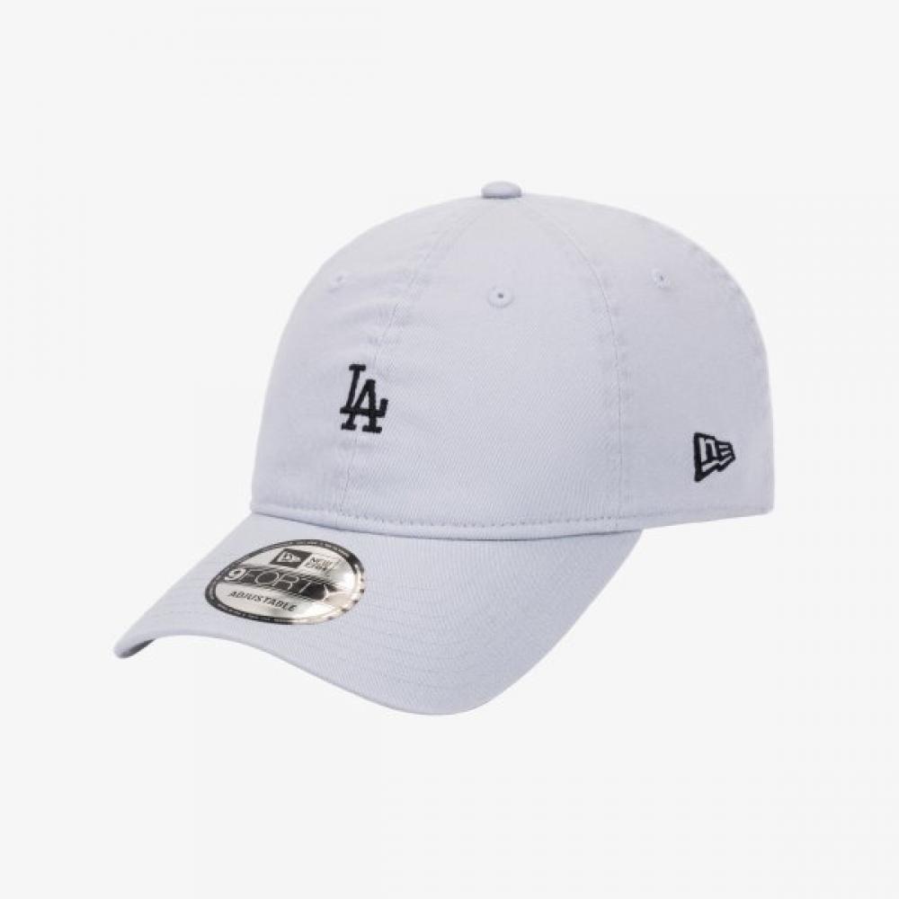 New Era Mlb La Dodgers Unstructured Ballcap Washed Mini Logo Gray GREY/OSFM