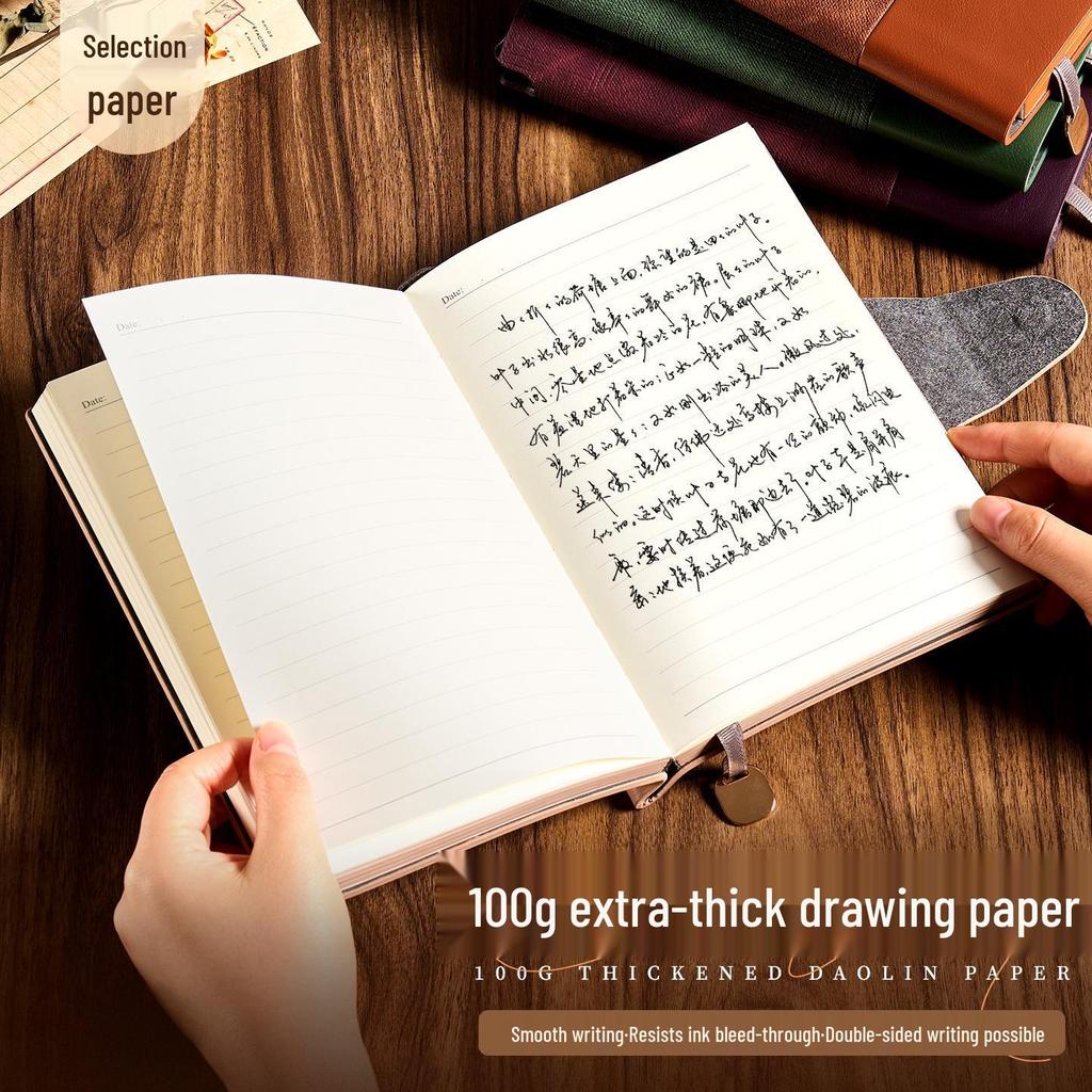 Custom A5 Leather Paperback Business Notebook with Logo Printing