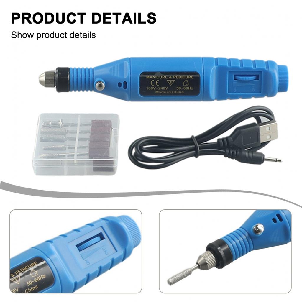 Mini Electric Grinder Drill Bit Nail Polishing Rotary Tool Set Polishing Tool