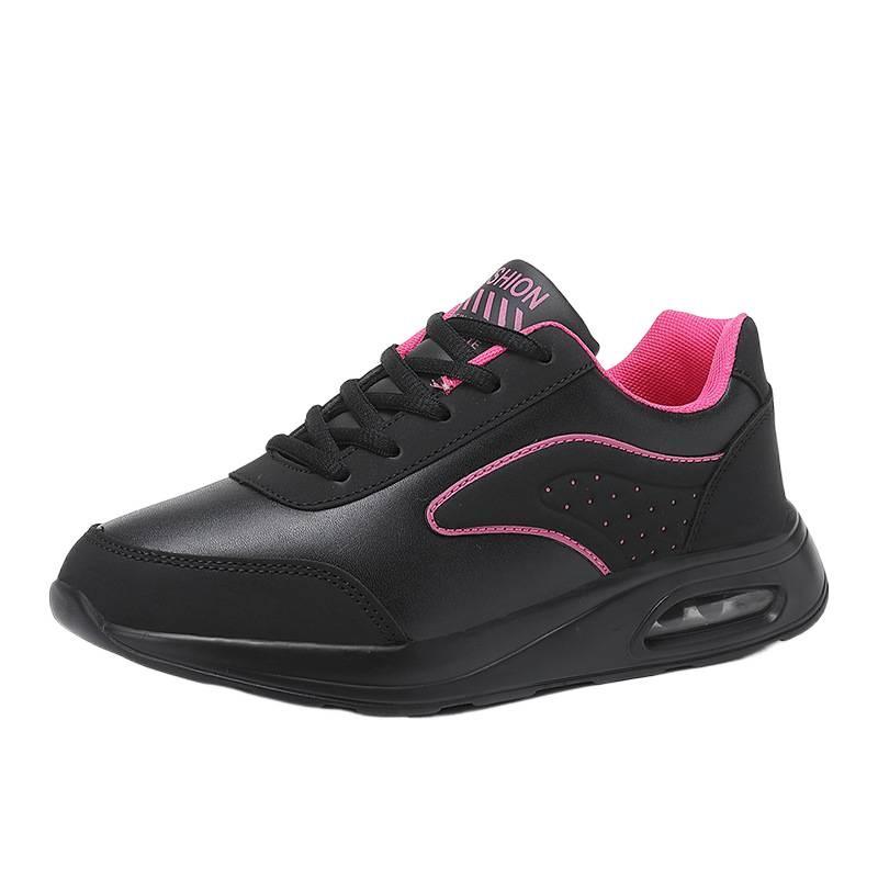 Spring and autumn women's shoes leather shoes autumn and winter PU air cushion sole sports shoes casual shoes