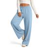 Lässige gefütterte Damen-Sweatpants mit weitem Bein, Kordelzug und Taschen für den Alltag