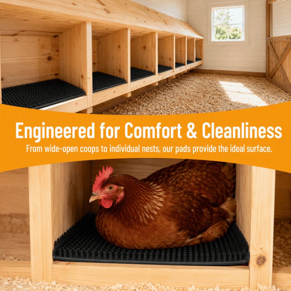 6pcs Breathable Chicken Egg Laying Accessory PE Chicken Bedding Pads Nest Box Liners Chicken Coop
