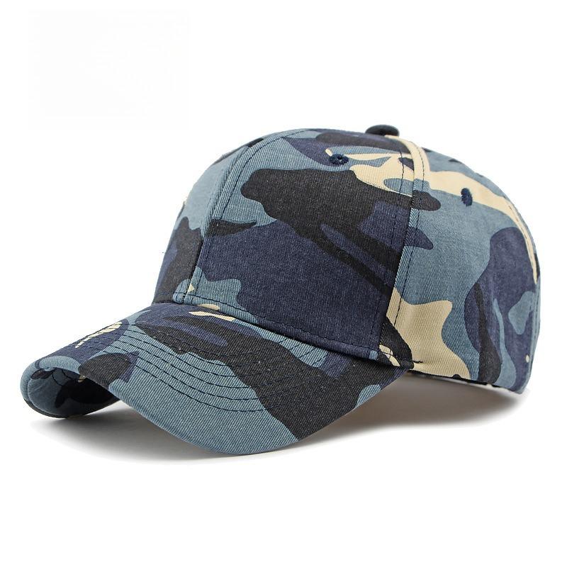 Unisex Camouflage Cotton Baseball Cap Structured Camo Peaked Hat for Men and Women Outdoor Sports Sun Protection Casual Versatile Cap