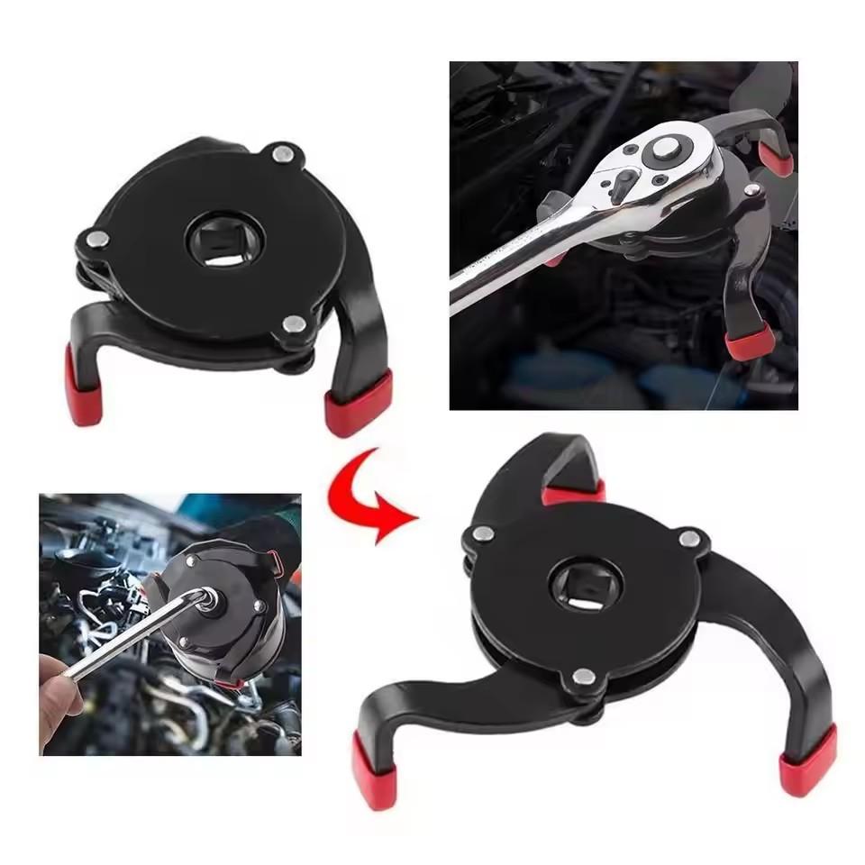 Auto Ölfilterschlüssel 3-Backen Schraubenschlüssel Abzieher Reparaturwerkzeuge Ölwechsel Zubehör LKW Anhänger Offroad 4x4 Motorrad Universal