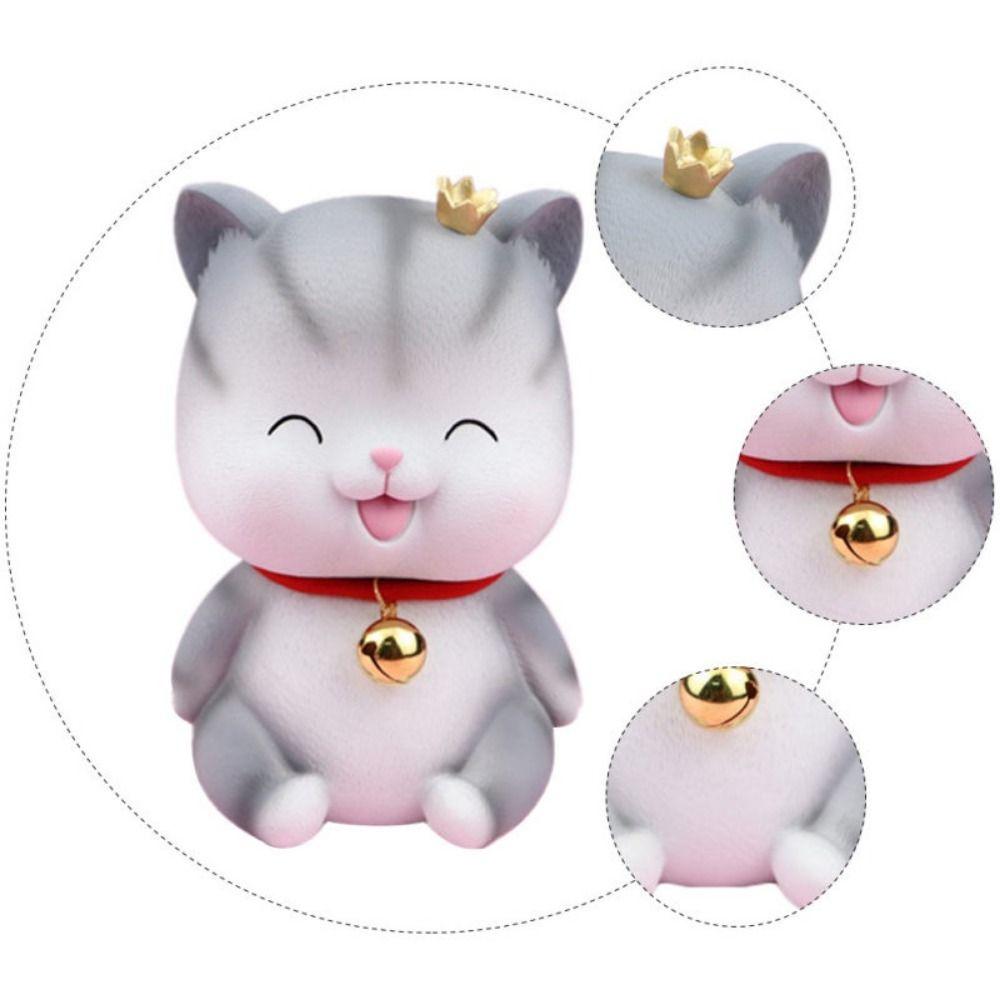 Cartoon Cat Piggy Bank Anti-fall Cat Saving Box Creative Desktop Cat Ornament Children Toys