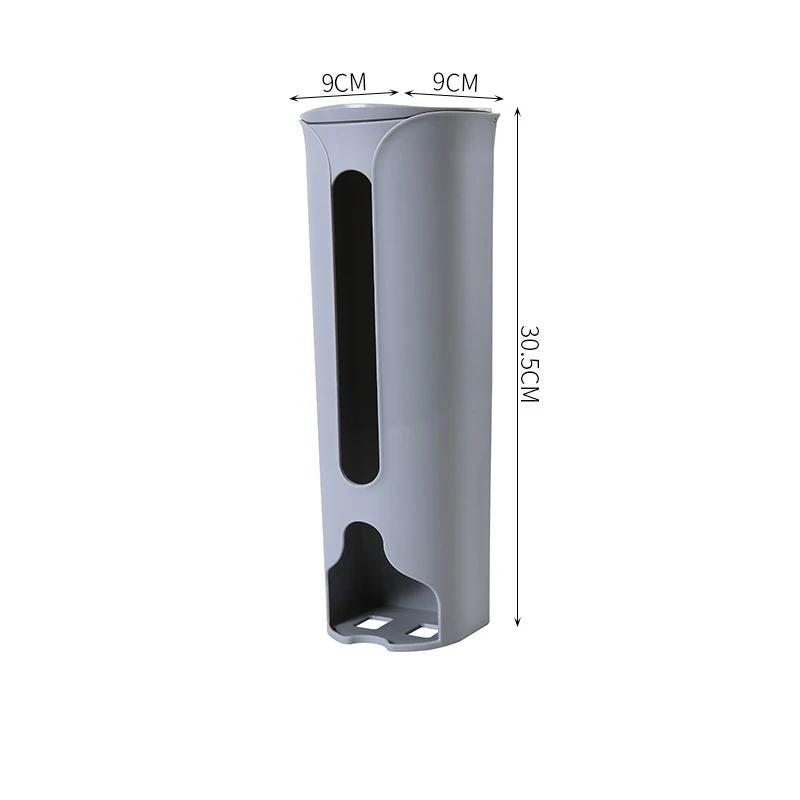 Wall Mounted Trash Bag Storage Box Pull Out Dispenser Simple Kitchen Plastic Bag Organizer Large Capacity Utility Box