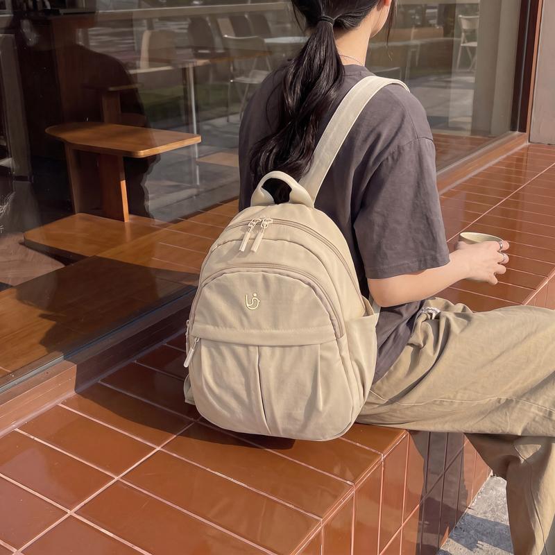 Lightweight Nylon Backpack Women Multi-Pocket Travel Daypack Casual School Bag for Girls
