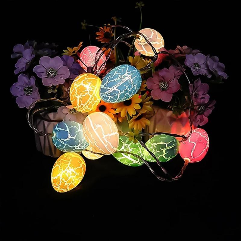 Easter Eggs Light Strings 40 LED Battery Operated Easter String Lights Pastel Lights for Easter Party Indoor Decorations 581