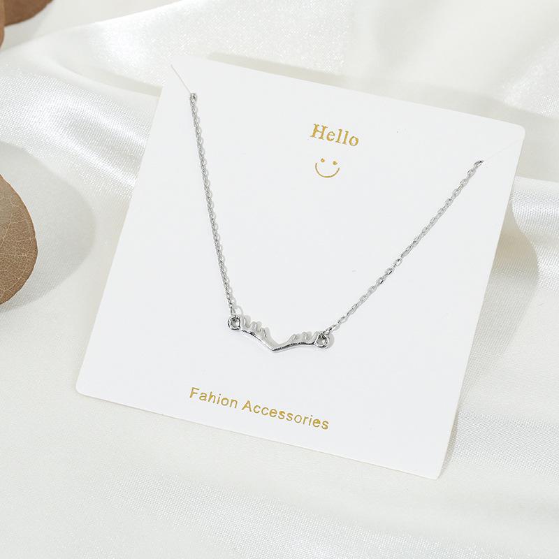 Dongdaemun Floral Pearl Diamond Star & Moon Antler Necklace for Women