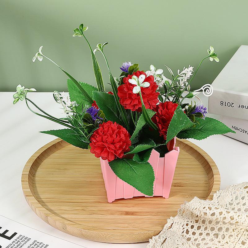 Simulated Chrysanthemum Hydrangea Calla Artificial Flowers Potted Green Plants