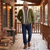 Men's Retro Printed Lined Hooded Jacket for Winter Outdoor Activities