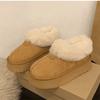 Zhao Ruth Has the Same Thick-soled Snow Boots for Women, Short Tube Heightening, Fur Integrated Cotton Shoes for Women, Winter Mini Warm and Thicker
