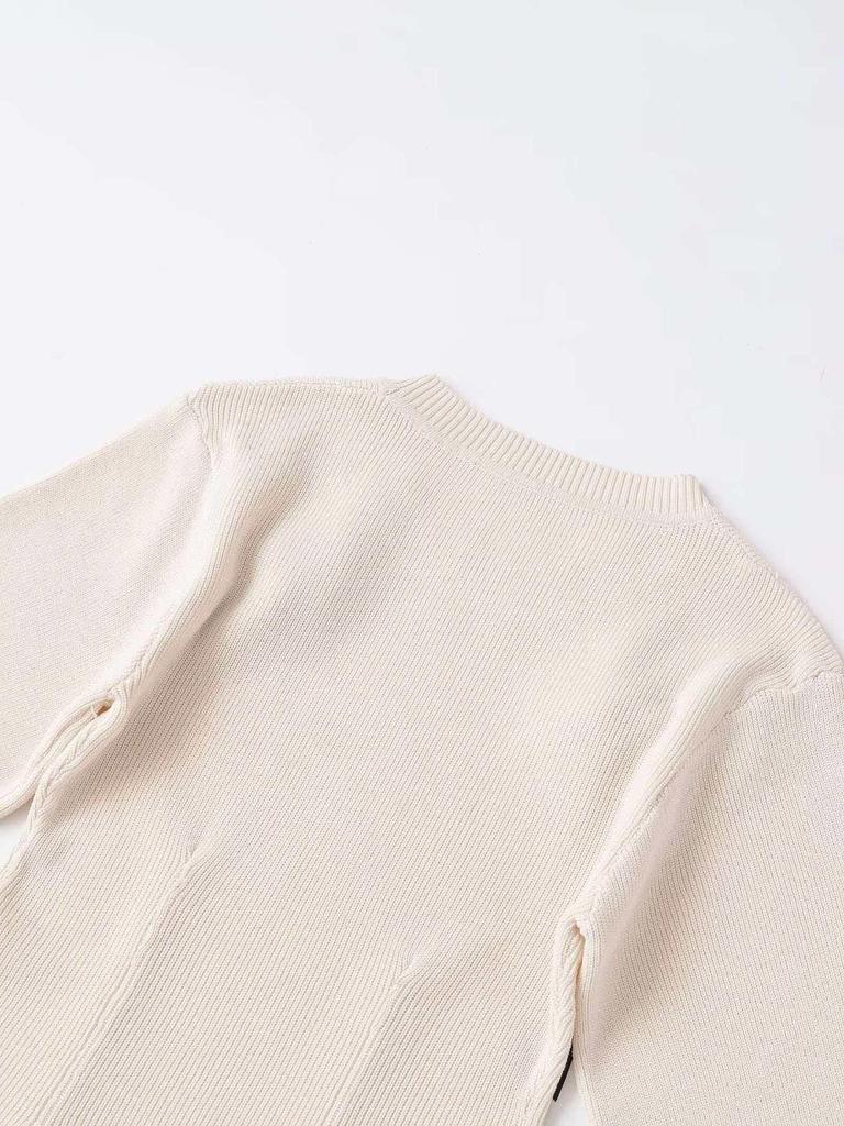 European Spring Fashion Women's Knitwear with Bow Decoration - Short Sleeve