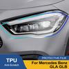 For Mercedes Benz GLA GLB Car Headlight Protective Film TPU PPF Pre Cut Anti-Scratch Vinyl Wrap Kit Smoke Black High-Gloss Film