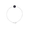 Bracelet - Pearls & Colors - Genuine Cultured Pearl 8-9 Mm - 925 Sterling Silver - Woman - Black