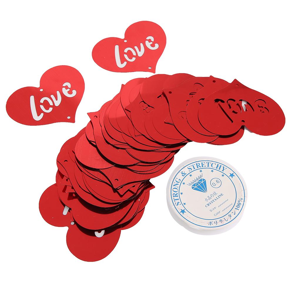 100pcs  Shape Confetti Plastic Paper Scrap Birthday Wedding Party Valentine\'s Day Decoratio