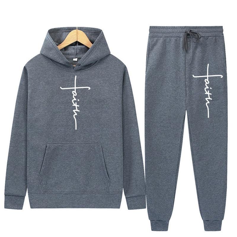 2026 Men's Hooded Sweatshirts and Men Pants Casual Men's Tracksuit Sportswear Autumn Winter Men Suit Men's Clothing Leisure Sets Male