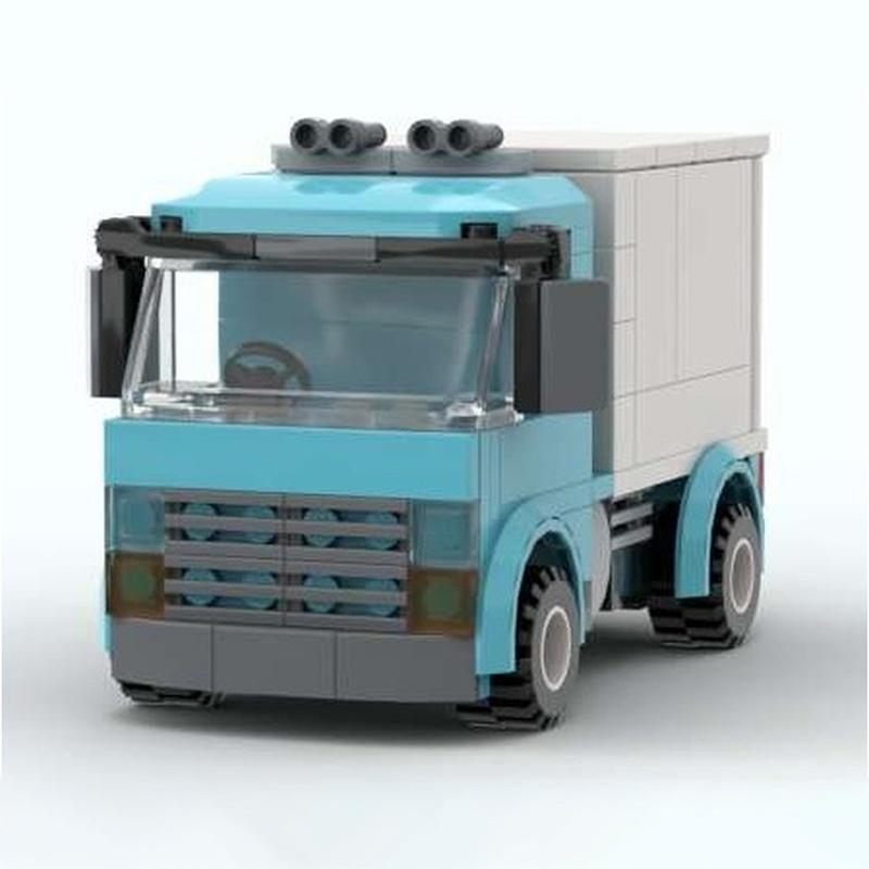 109pcs MOC Box Truck Cityed Model Building Blocks Architecture Toys Assemble DIY Christmas Gift Education Brick Birthday