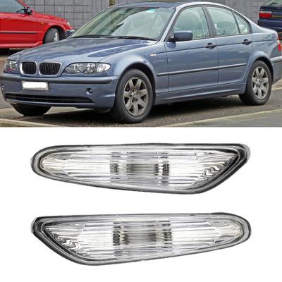 1 Pair Car Turn Signal Light Cover Shell For BMW E46 3 Series 4D/5D 2002-2005 Side Marker Lamp Indicator Housing Accessories
