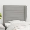 VidaXL Headboard with Ears Light Grey 93x23x118-128 Cm Fabric3118078