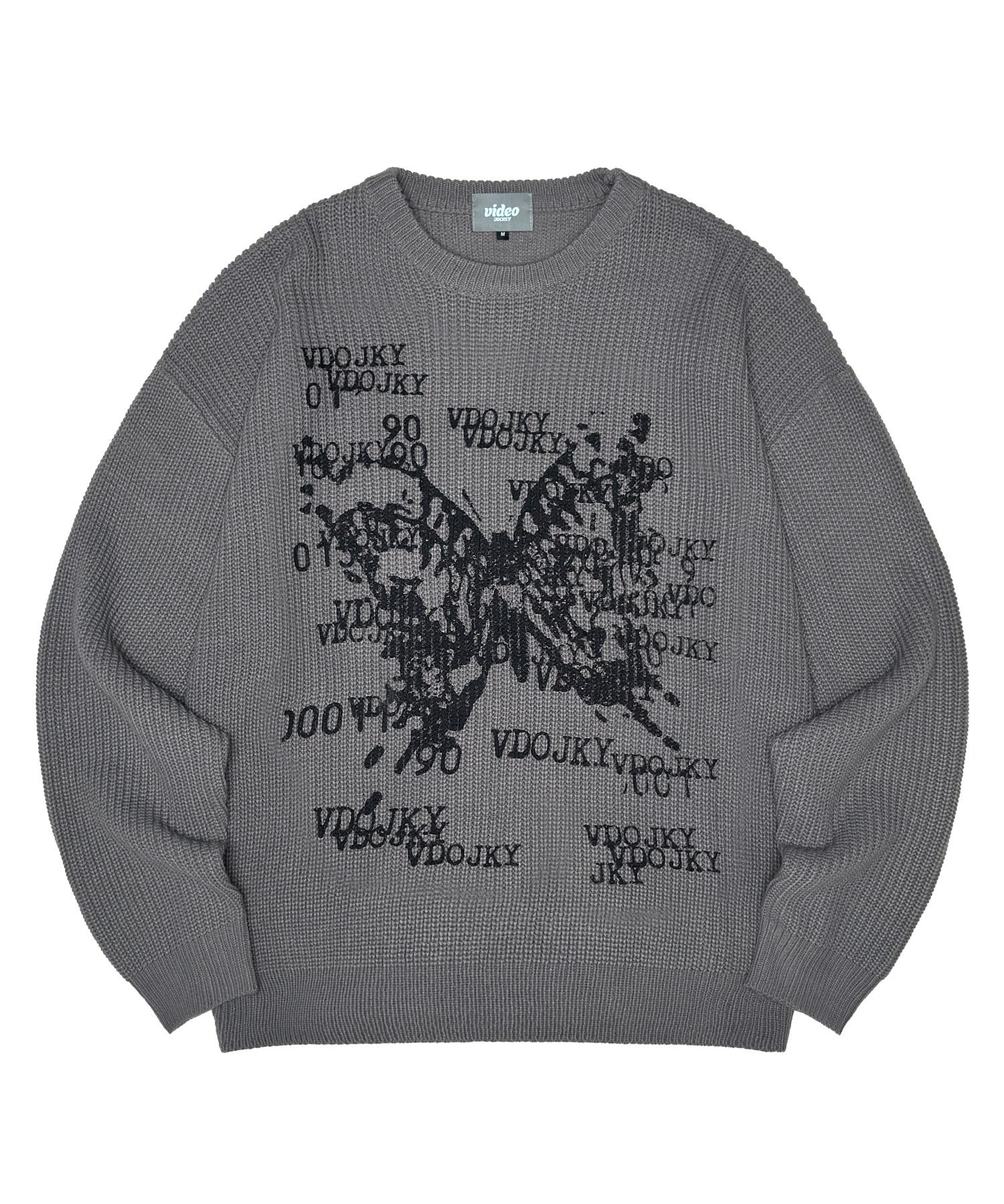 Video Jaki Butterfly Effect Knit Sweater [Gray] Gray/S