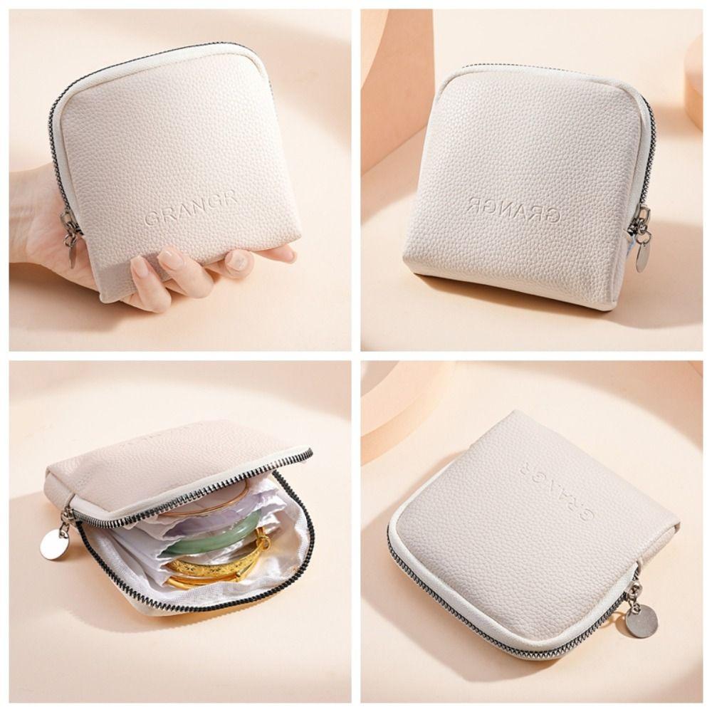 PU Leather Jewelry Packing Bag Earrings Bracelet Jewelry Holder Mini Cosmetic Bag Travel