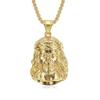 Fashion Hip Hop Bling Iced Out Dragon Round Pendant Necklace for Men Women Stainless Steel Rapper Jewelry Oriental Amulet Gift