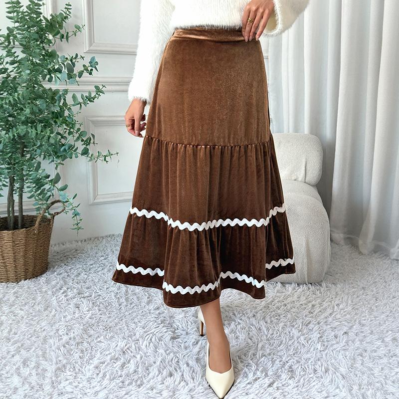 Mid-length Skirt Women's Autumn and Winter A-line Skirt 2025 New Style