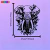 1pc Elephant Floral Metal Wall Art, Majestic Iron Decor Weather Resistant for Garden Fence Home Outdoor, Gift for New Year Easter Christmas Halloween