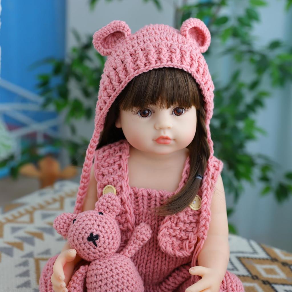 Simulação Bebê Reborn 22 Polegadas 55 cm Bonecas Reborn Realistas Vinil Silicone Completo Lavável Móvel Bonecas Bebê Realistas para Crianças Meninas Reborn