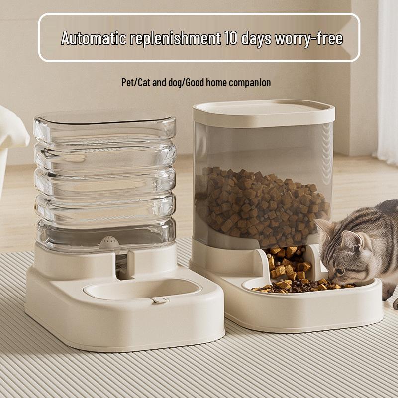 Pet Automatic Water and Food Dispenser - New Transparent Design for Cats and Dogs