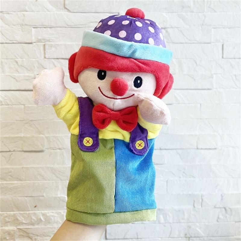 Simulation Clown Hand Puppet Toy Soft PP Cotton Plush Puppet Toy For Storytelling And Preschool Classroom Activity