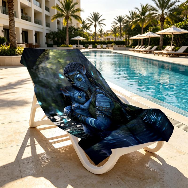 Avatar Print Beach Towel Design, Soft, Lightweight. for Home Bathroom, Spa, Pool, Yoga, Surfing, Camping, Gift for Family, Friend
