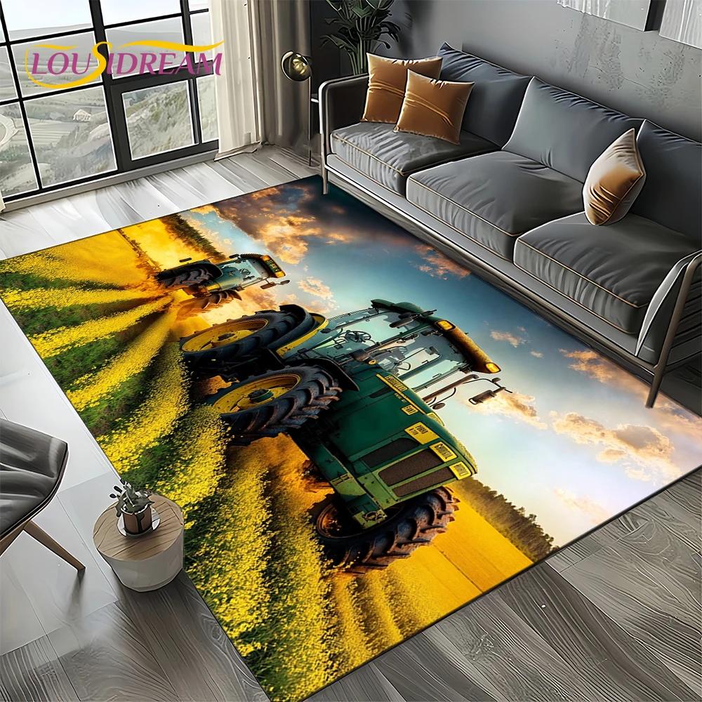 Retro Truck 3D Tractor Car 27 Style Carpet Rug for Living Room Bedroom Home Sofa Decoration,Kid Area Rug Non-slip Floor Mat Gift