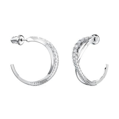 Twist Rhodinierte Ohrstecker Ohrringe für Damen Weiß 5563908