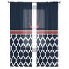 Navy Striped Anchor Sheer Curtains For Living Room Bedroom Kids Room Tulle Window Treatment Drapes
