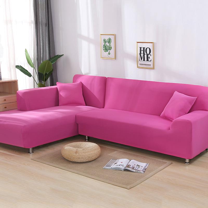 L-Shaped Elastic Sofa Cover - Universal Full Coverage for Chaise Lounge & Leather Sofas, All-Season Use