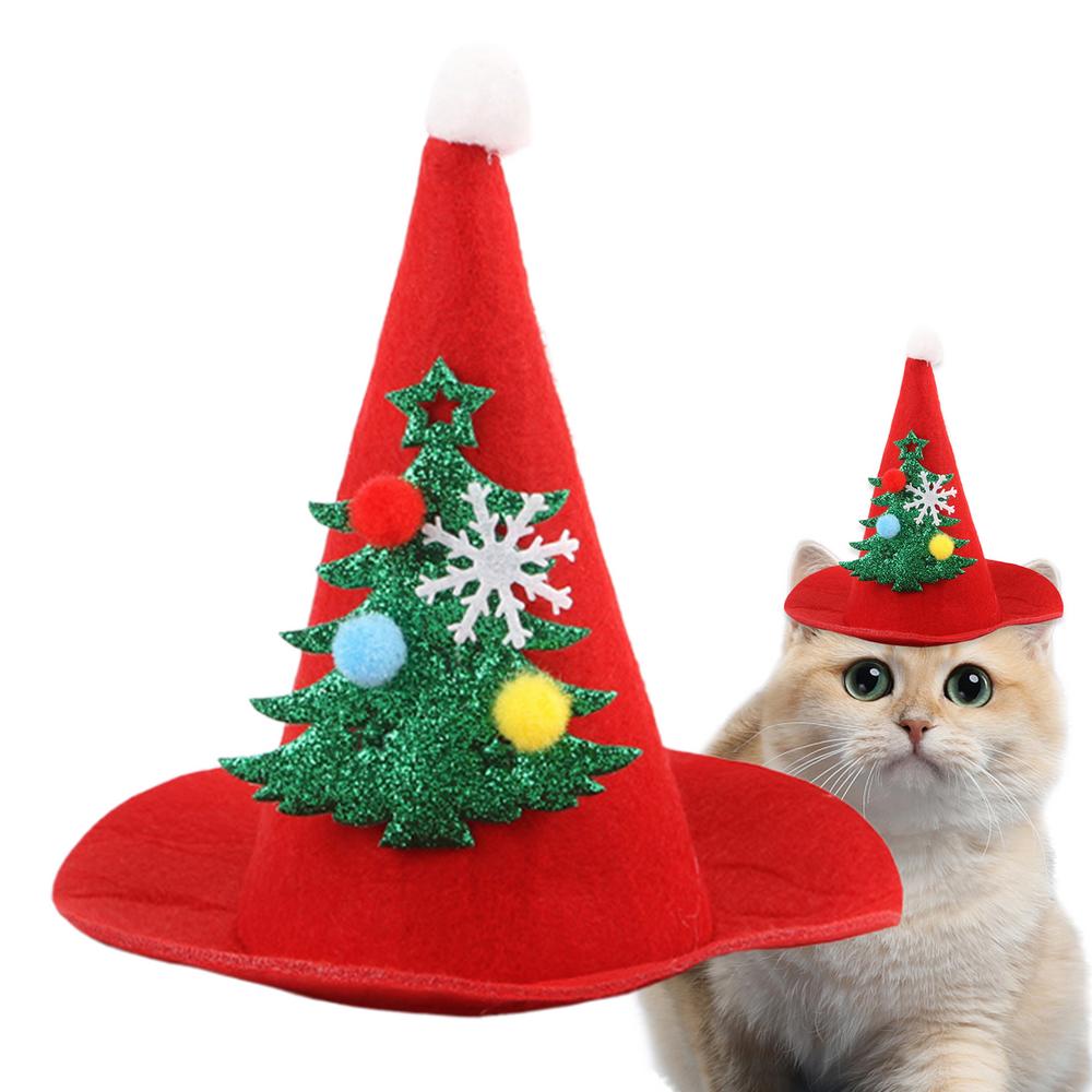 Christmas Pet Hat Funny Festive Warm Headwear Pet Festive Outfit Winter Hat For Celebration Party Winter Event Photoshoot
