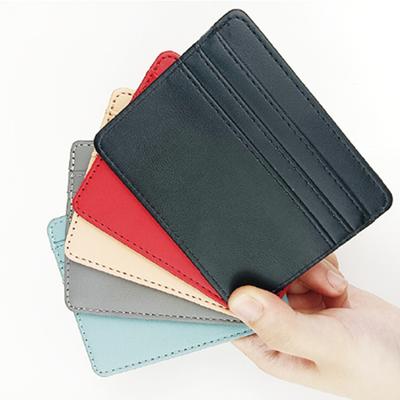 Tarjetero de gran capacidad resistente al desgaste de piel sintética funda protectora de tarjeta multifuncional ultrafina para exteriores